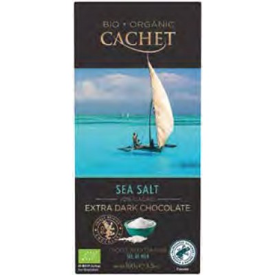 Cachet Extra Dark Sea Salt Chocolate Bar
