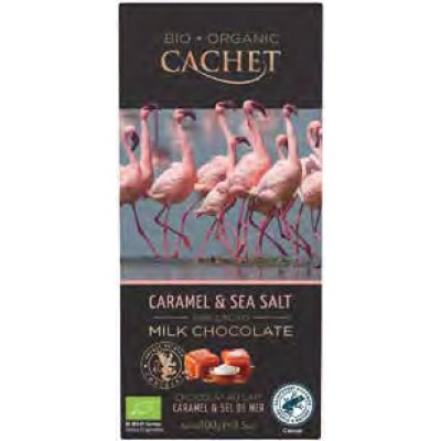 Cachet Milk Chocolate Caramel and Sea Salt Bar