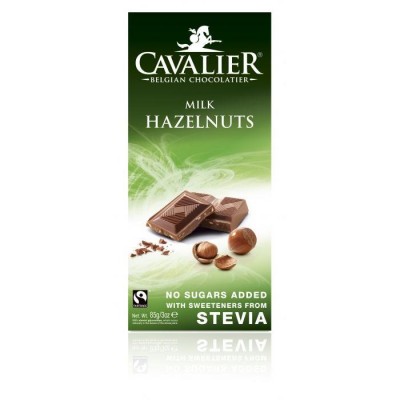 Cavalier Stevia Milk Chocolate Hazelnut Bar