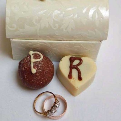 Wedding Favour chocolates with initials